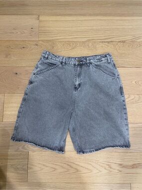 Vintage Butter Goods Washed Gray Denim Jean Shorts Size 32 Baggy 90s Y2K